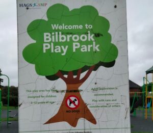 Old Play park Sign